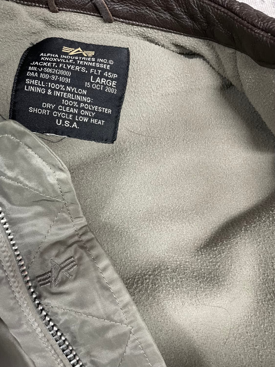 Vtg 알파 인다스트릿 레더카라넥  상품이미지9