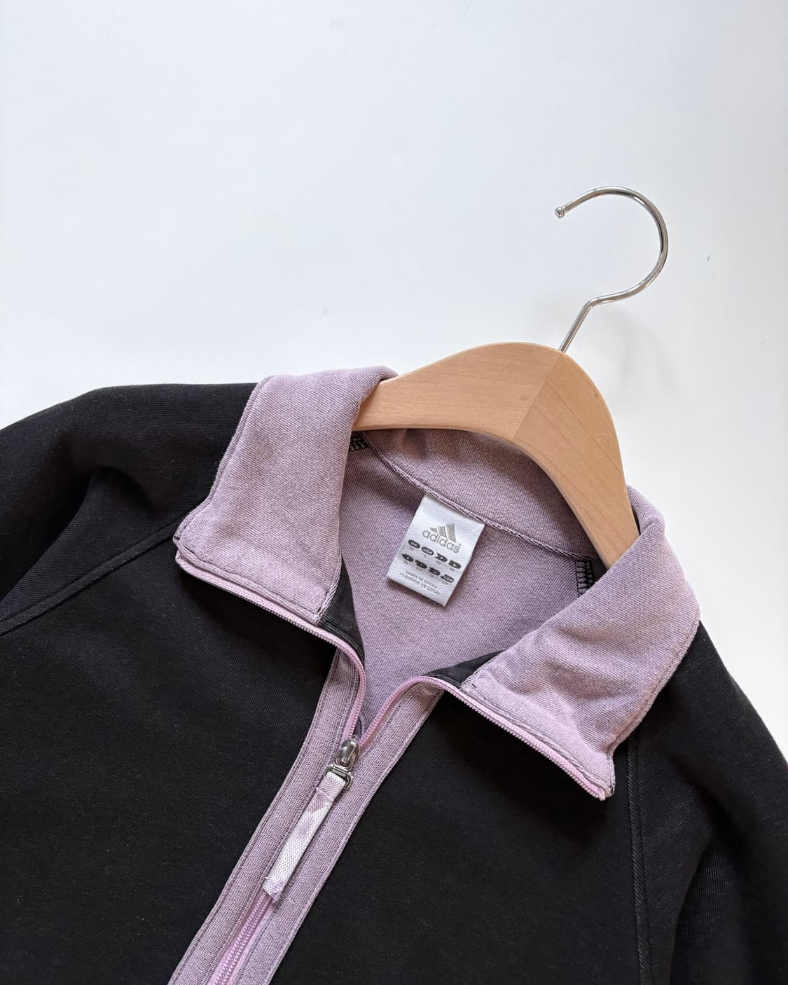 Adidas 아디다스 퍼플블랙 adidas로고 코튼 면 져지 상품이미지5