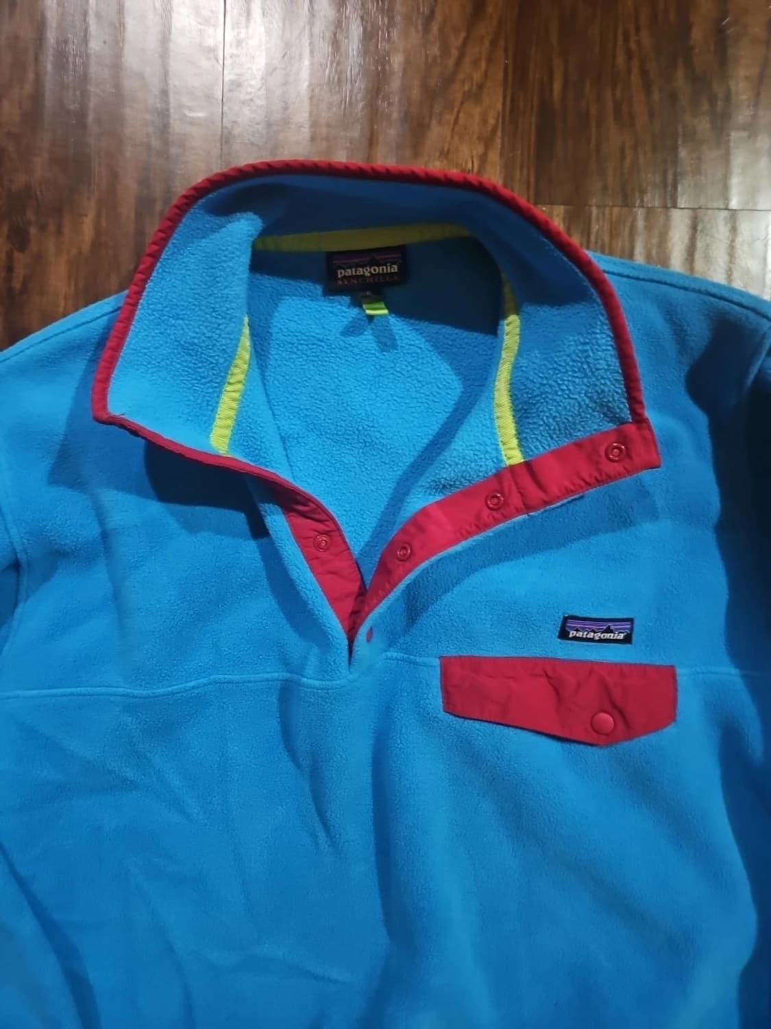 10s 파타고니아 신칠라 스냅-T 블루/레드 상품이미지6