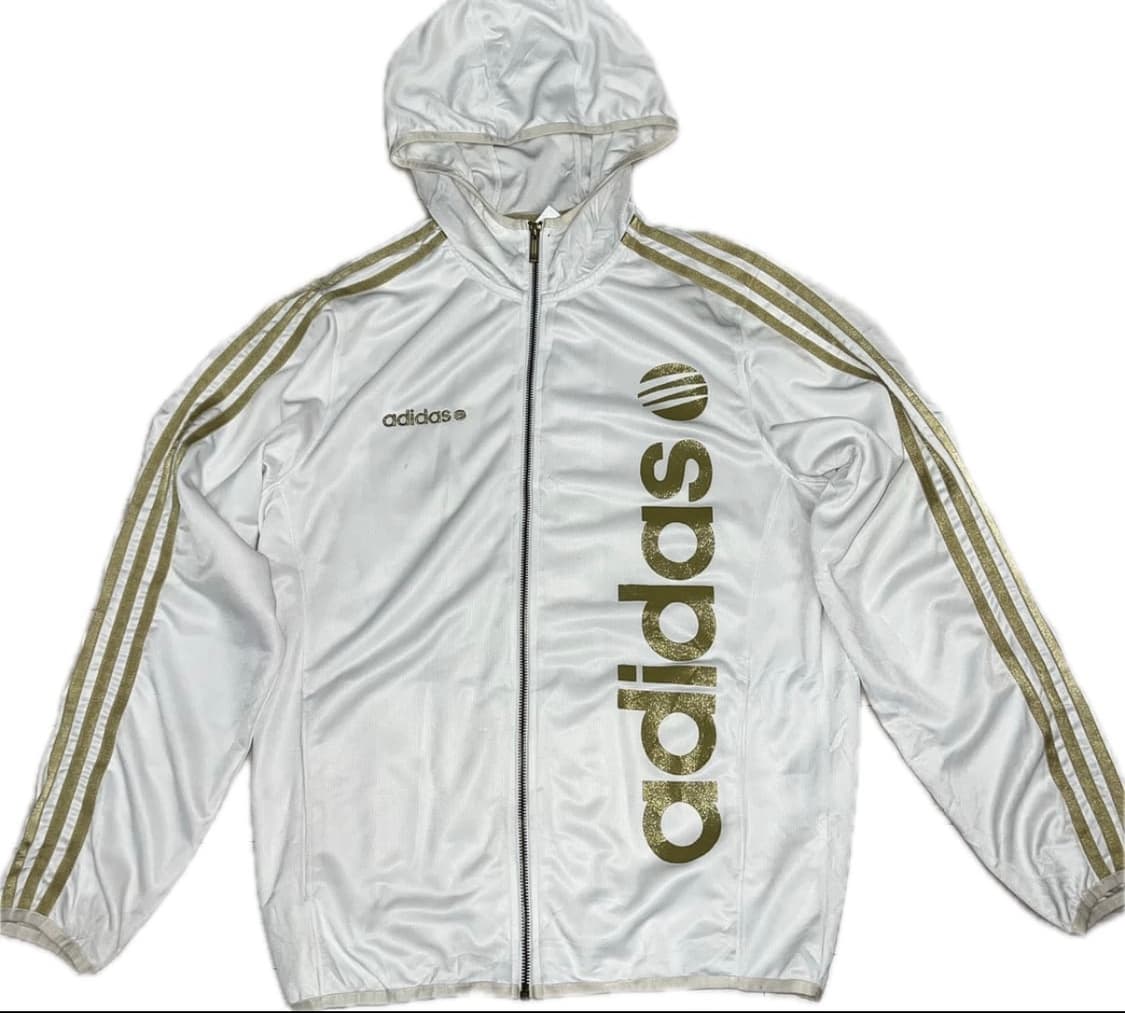 아디다스 흰색 골드 져지 바람막이(초희귀) 상품이미지1