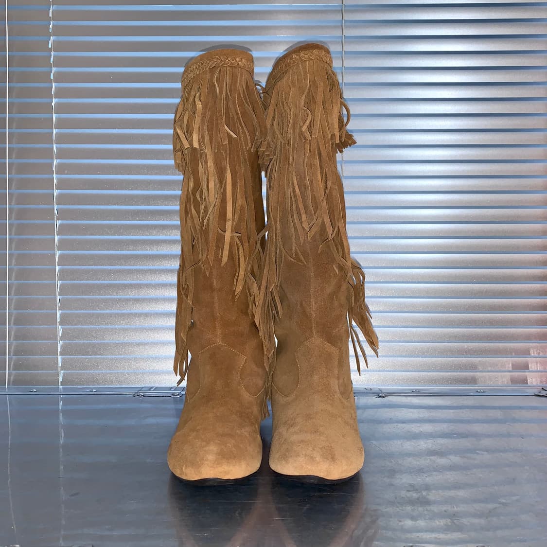 00s 샘 에델만 스웨이드 프린지 포인트 부츠 상품이미지4