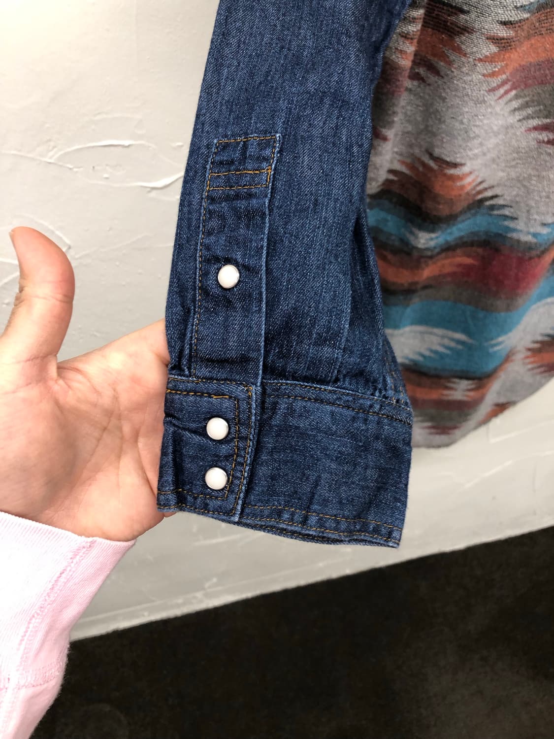 웨스턴 나바호 롱 데님 셔츠 상품이미지4