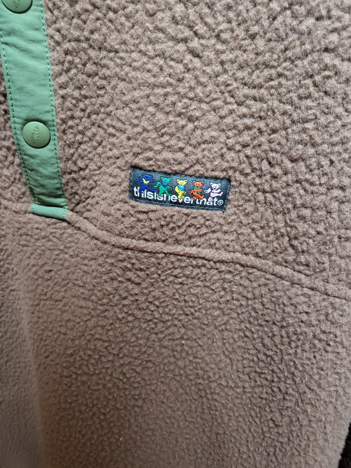 디스이즈네버댓 디네댓 gd 그레이트풀데드 플리스 풀오버 브라운 L 상품이미지5