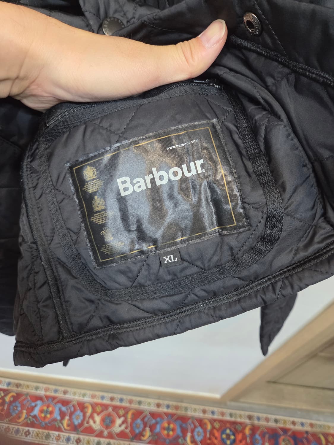 바버 블랙 퀄팅 자켓 xl 상품이미지5