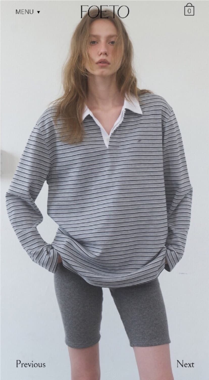 포에토 니어 럭비티셔츠 구해요 상품이미지1