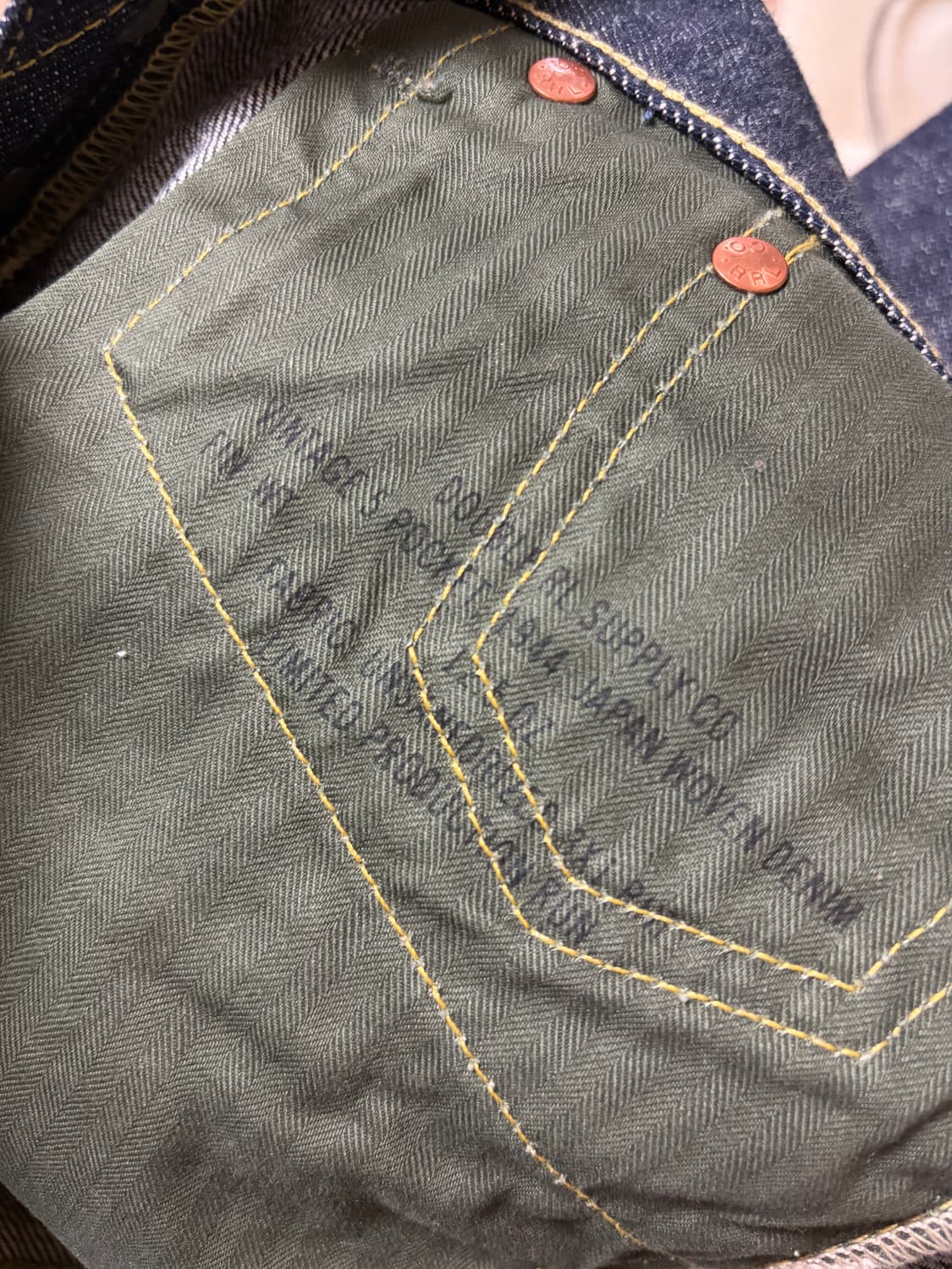 RRL 리미티드 빈파포 1944 에디션 원워시 셀비지 데님 상품이미지3