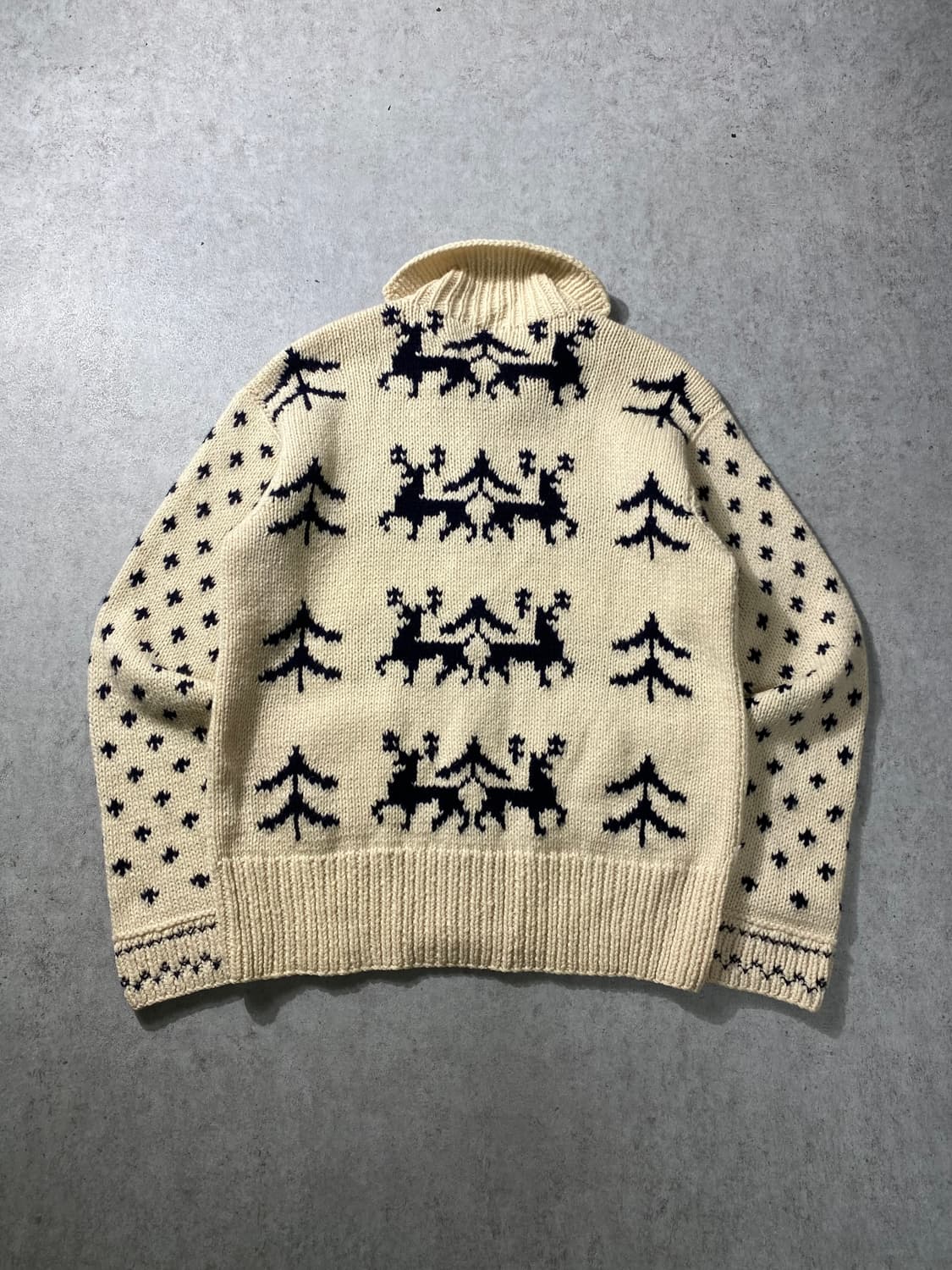 [2] 45rpm 재패니즈 빈티지 코위찬 니트집업 상품이미지6