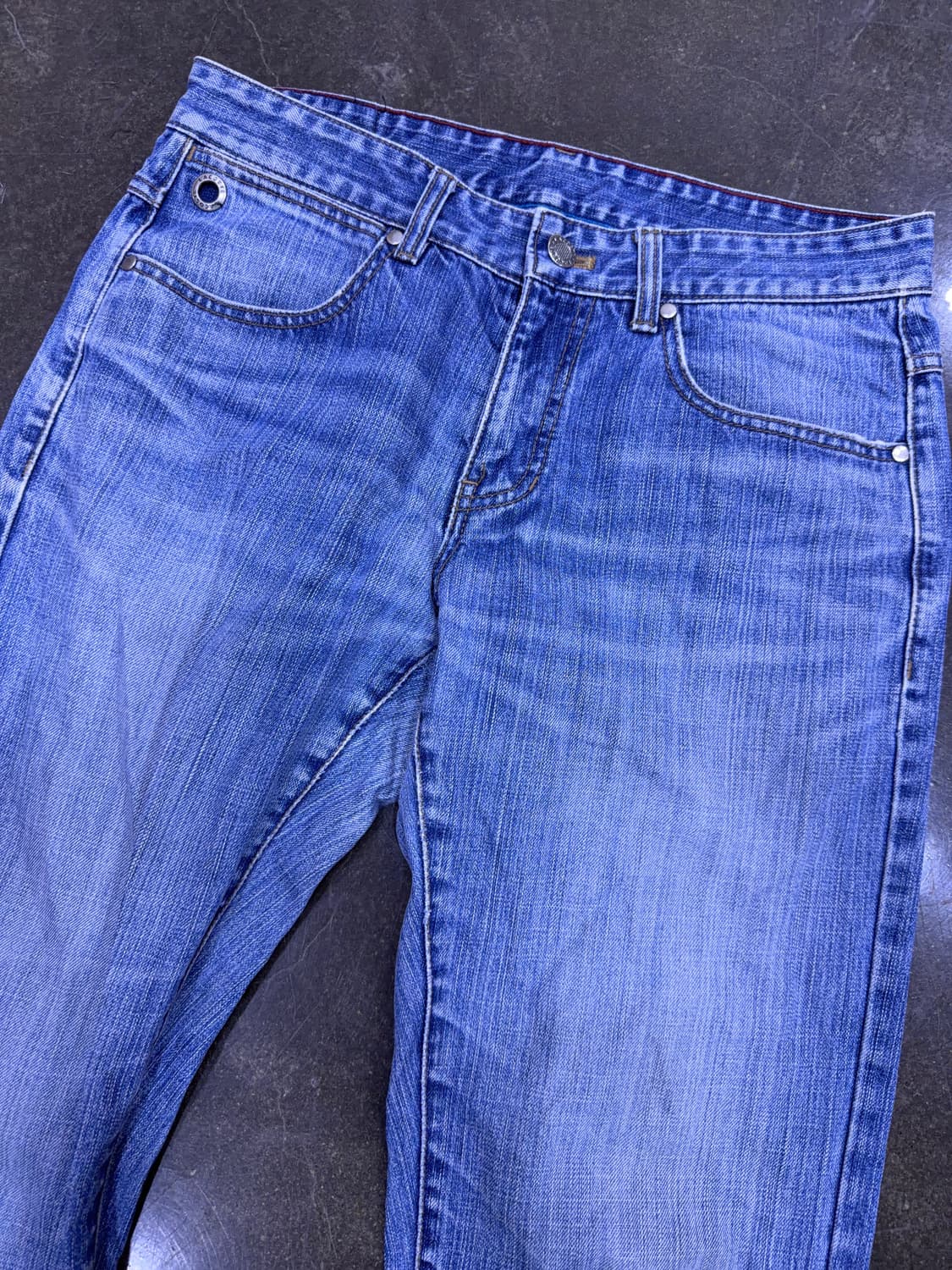 라코스테 빈티지 워싱 중청 레귤러핏 데님팬츠 78(30) 상품이미지3