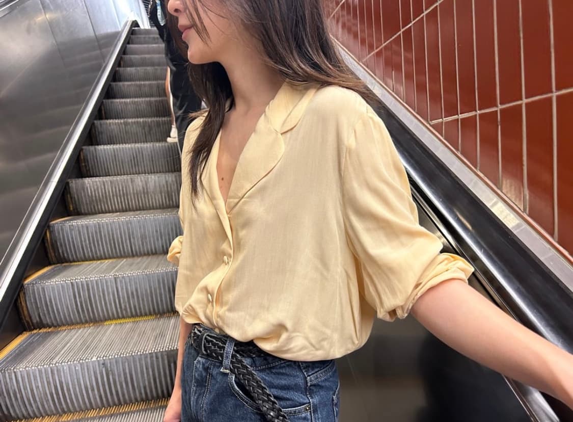 셀린느 비스코스 옐로우 셔츠 상품이미지10