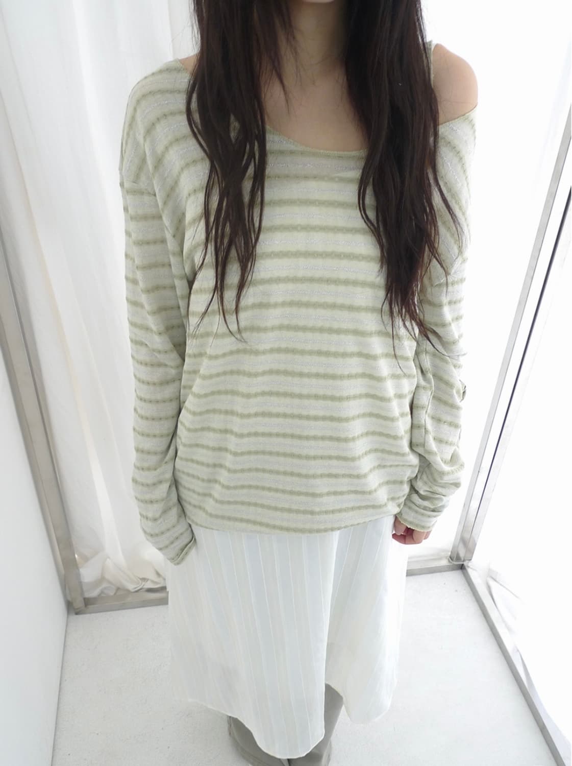 히피디피 lumen stripe tee olive 상품이미지1