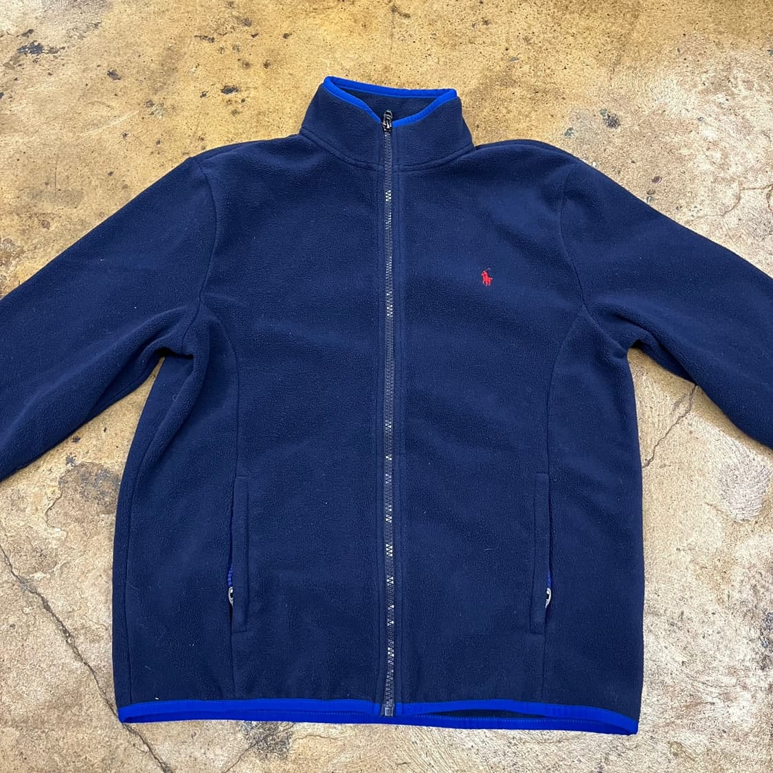 [정품/L(14-16)] 폴로 랄프로렌 레드 포니 네이비 플리스 b14 상품이미지3
