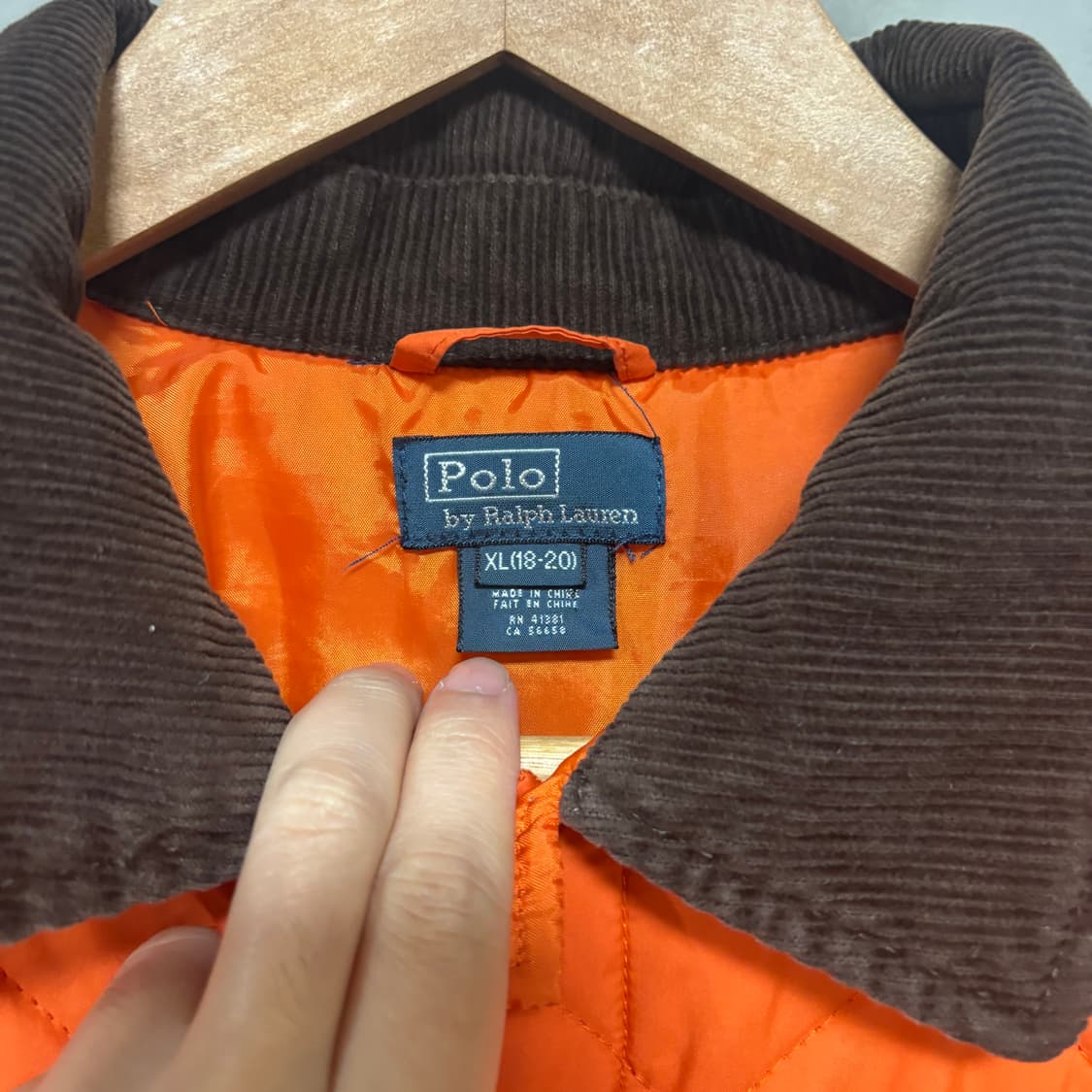 폴로 랄프로렌 퀄팅 경량패딩 오렌지 상품이미지4