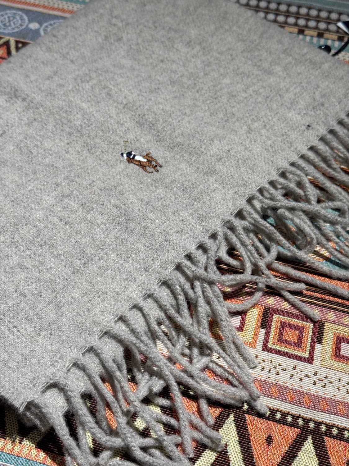 폴로랄프로렌 울 머플러 오트밀 새상품 상품이미지2