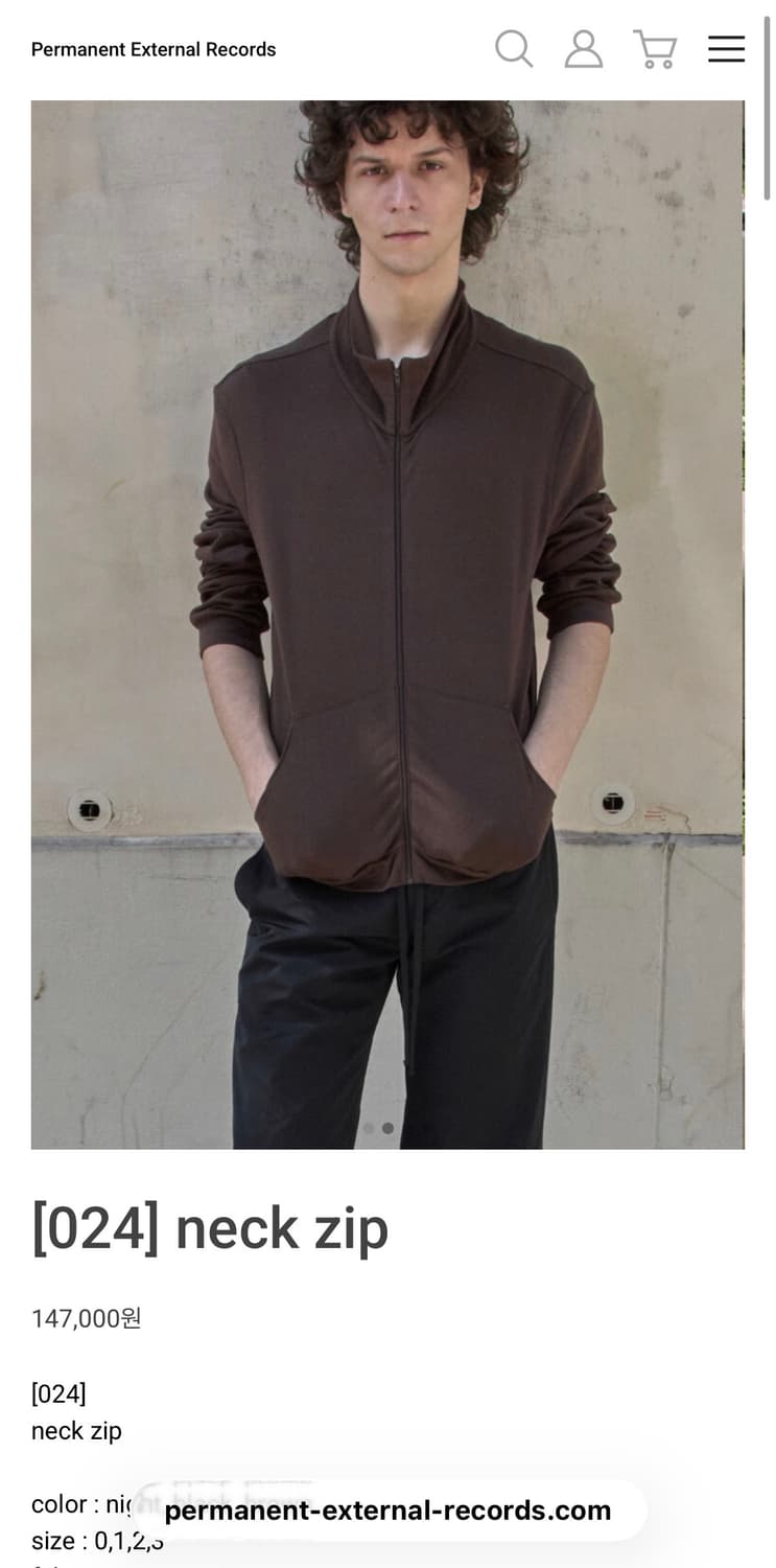 mudule neck zip 3size 상품이미지1