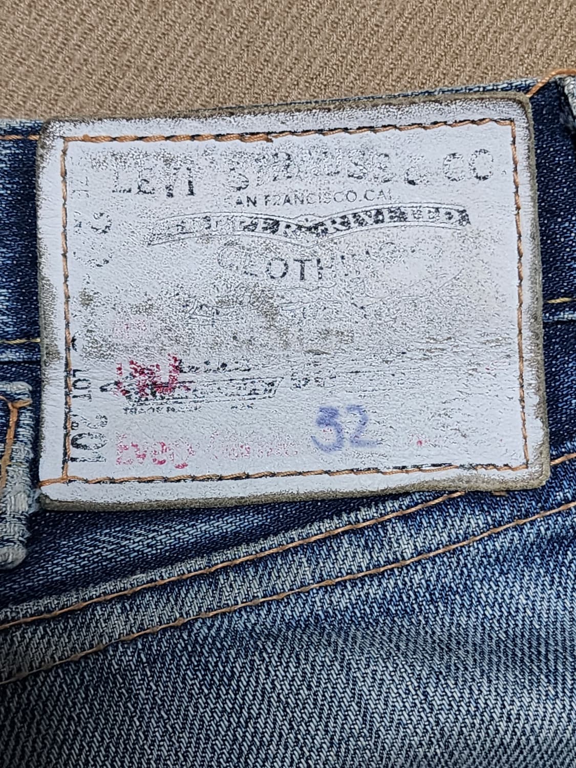 태국산 Levi's lot201 셀비지 데님 팬츠 상품이미지6