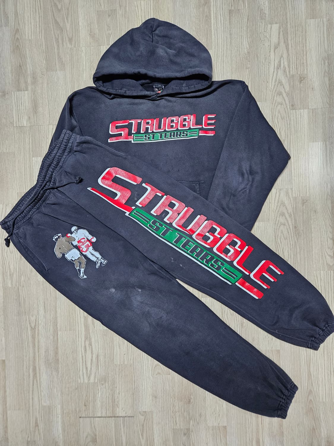 세인트미카엘 x 데님티어스 후드티/바지 트레이닝 셋업 상품이미지4