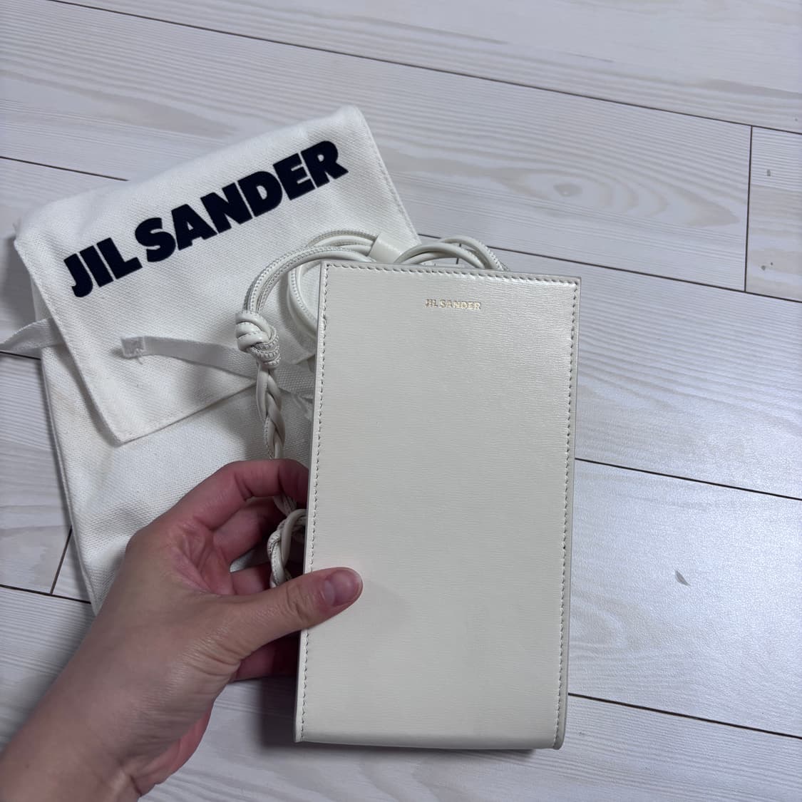 질샌더 탱글 레더 폰 홀더백 아이보리 + 더스트포함 상품이미지3