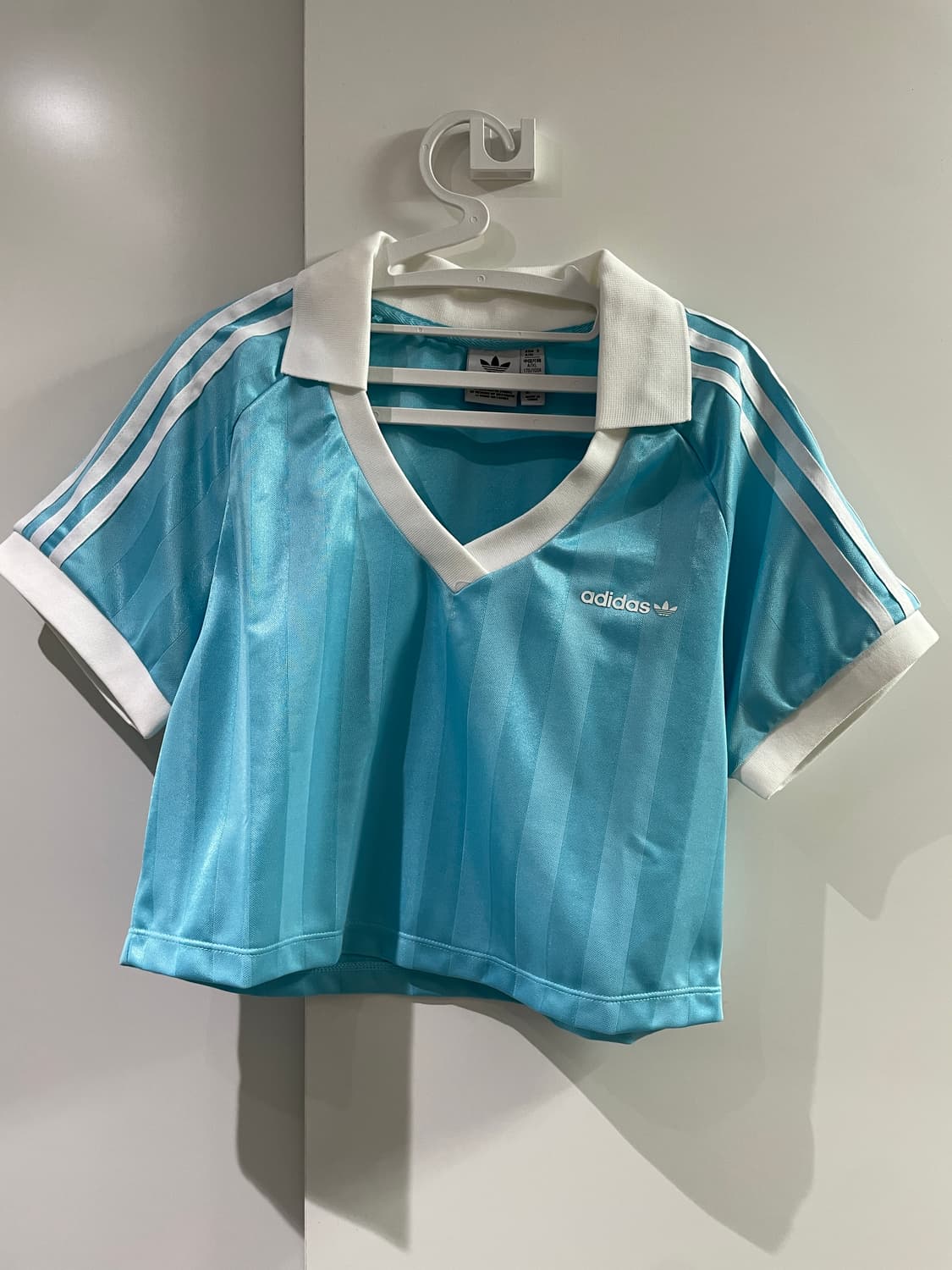 XL) 아디다스 축구 싸커 크롭탑 스카이블루 상품이미지1