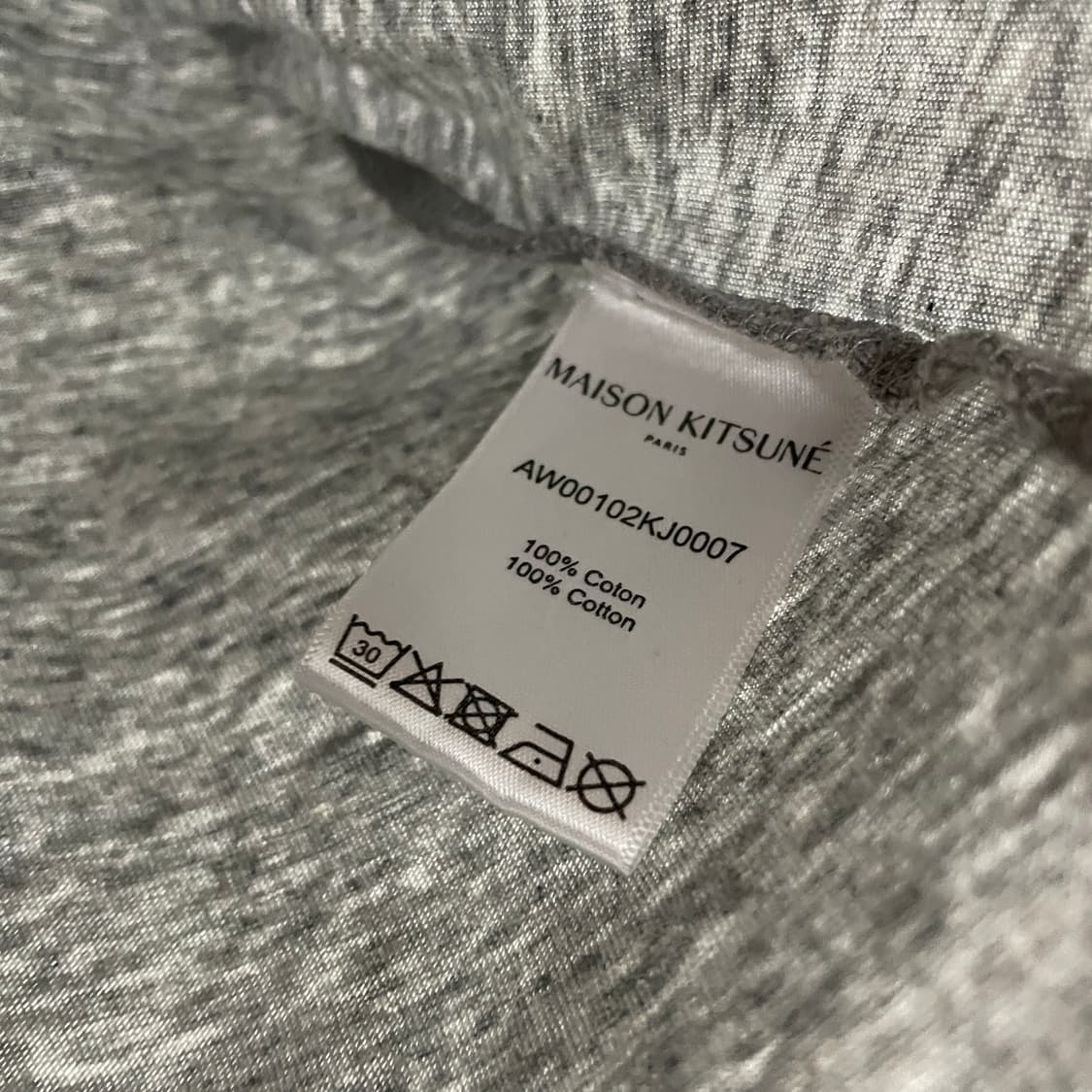 메종키츠네 반팔 티셔츠 그레이 M(W) 상품이미지6
