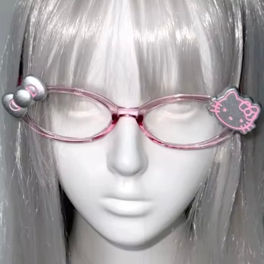 오네가루 히메 로리타 양산형 지뢰계 산리오 헬로키티 고전 빈티지 안경 상품이미지1