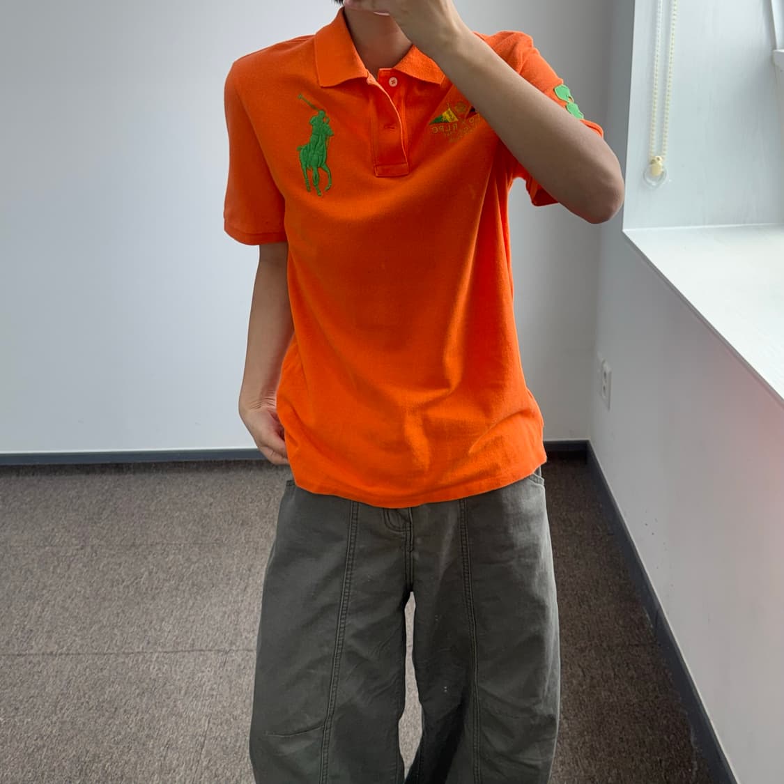 Polo 폴로 그린 빅포니 오렌지 반팔 카라티  상품이미지2