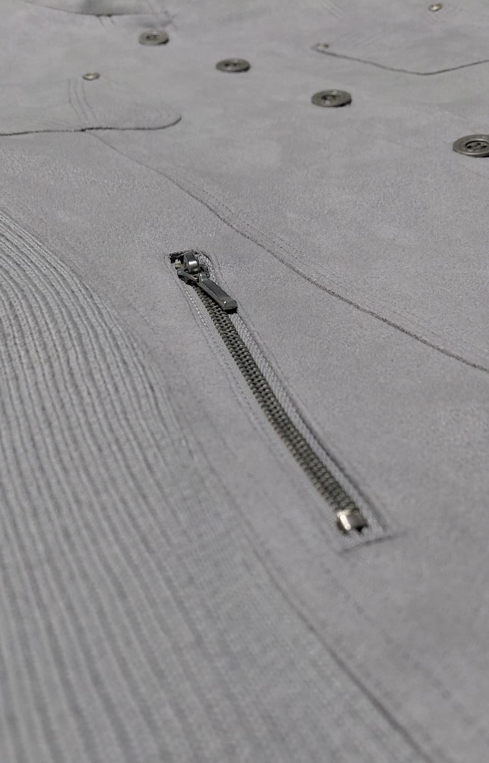 [L] 일본 브랜드 FROHLICH 니트 배색 스웨이드 질감 자켓 상품이미지4