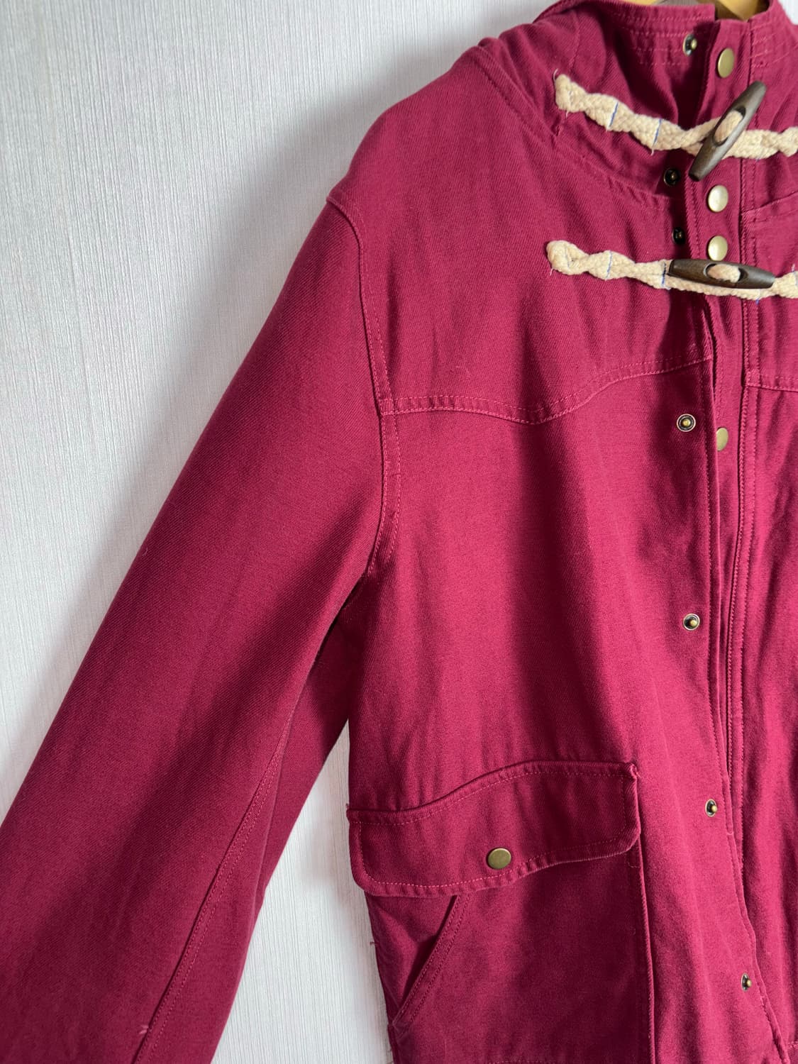 레드 코튼 후드 자켓  상품이미지8