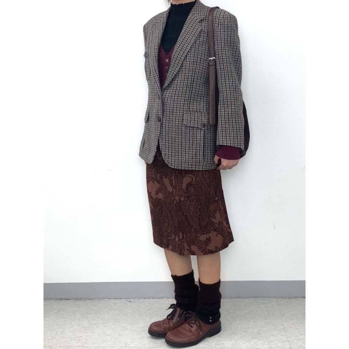 빈티지 브라운 블레이저 자켓 상품이미지3