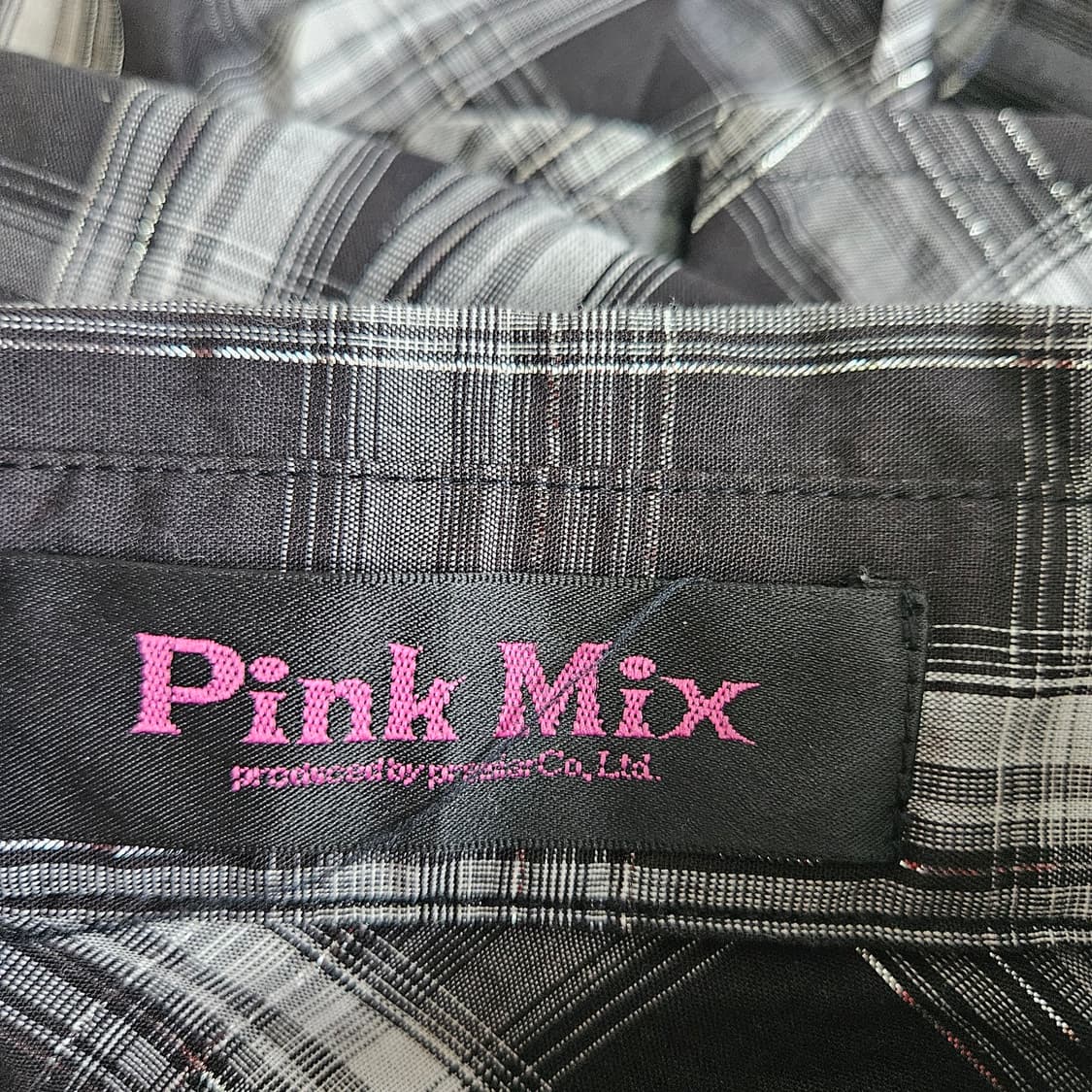 Pink Mix 블랙체크 캉캉 셔츠 원피스 상품이미지9