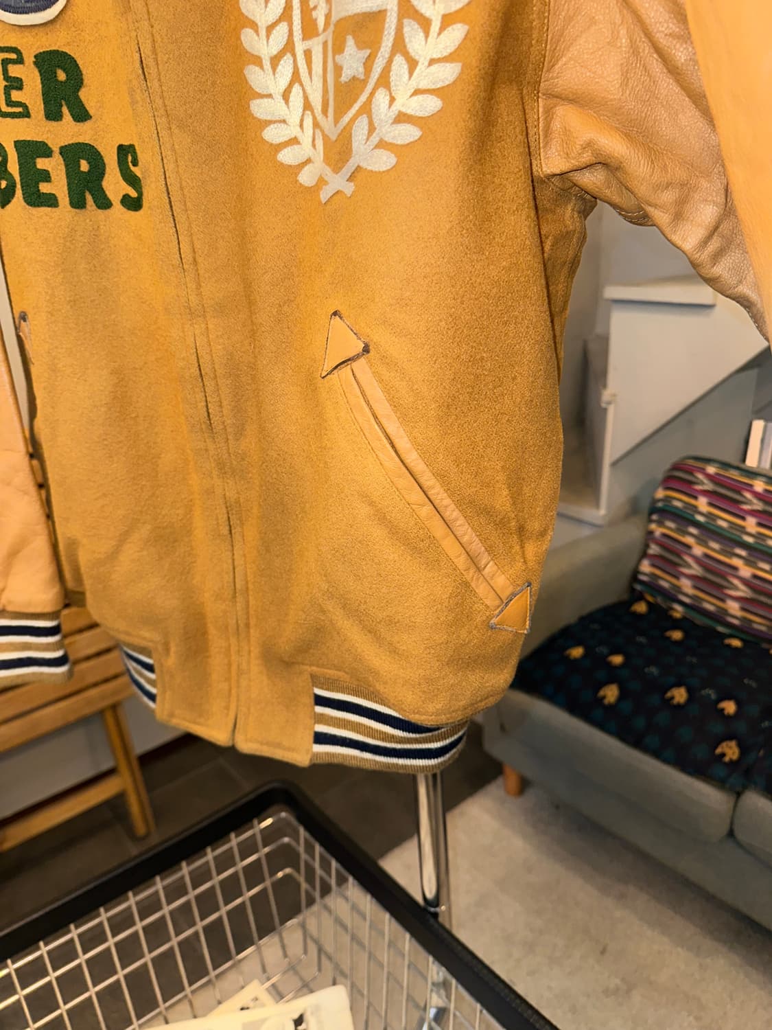 90‘s Ba-Tsu club patch varsity jacket 상품이미지6