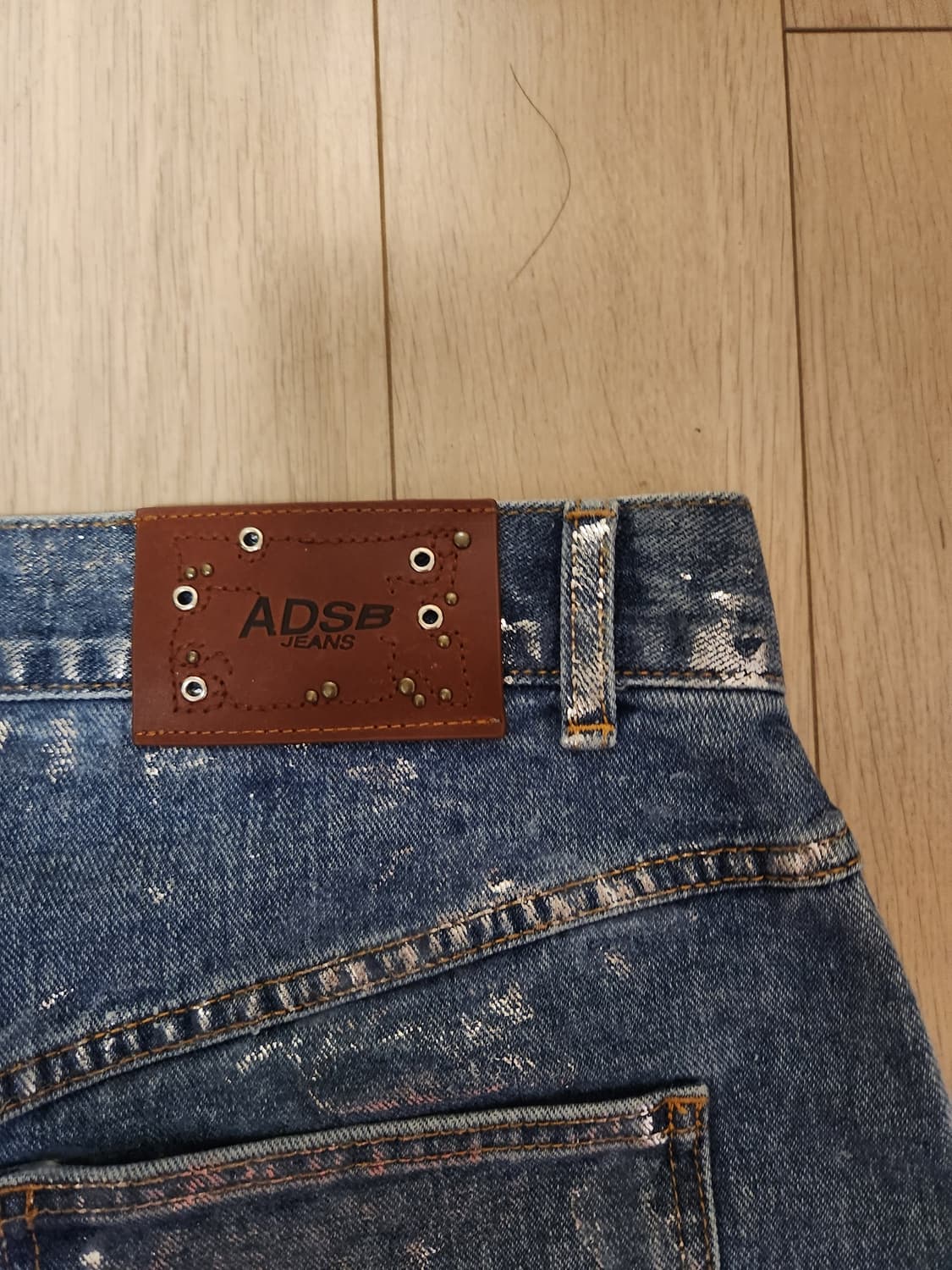 앤더슨벨 왁스 코티드 카펜터 와이드 레그진 32 상품이미지8