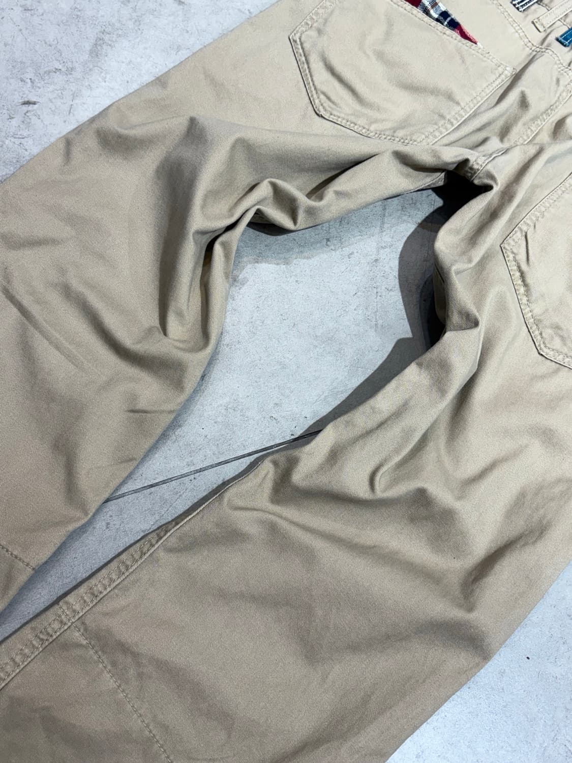 체크 레이어드 지퍼 디테일 와이드 팬츠 상품이미지8