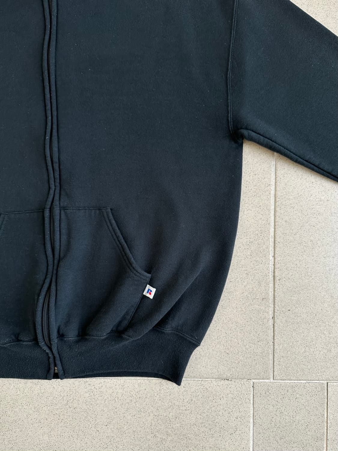 90s 빈티지 러셀 후드집업 블랙 XL USA 상품이미지3