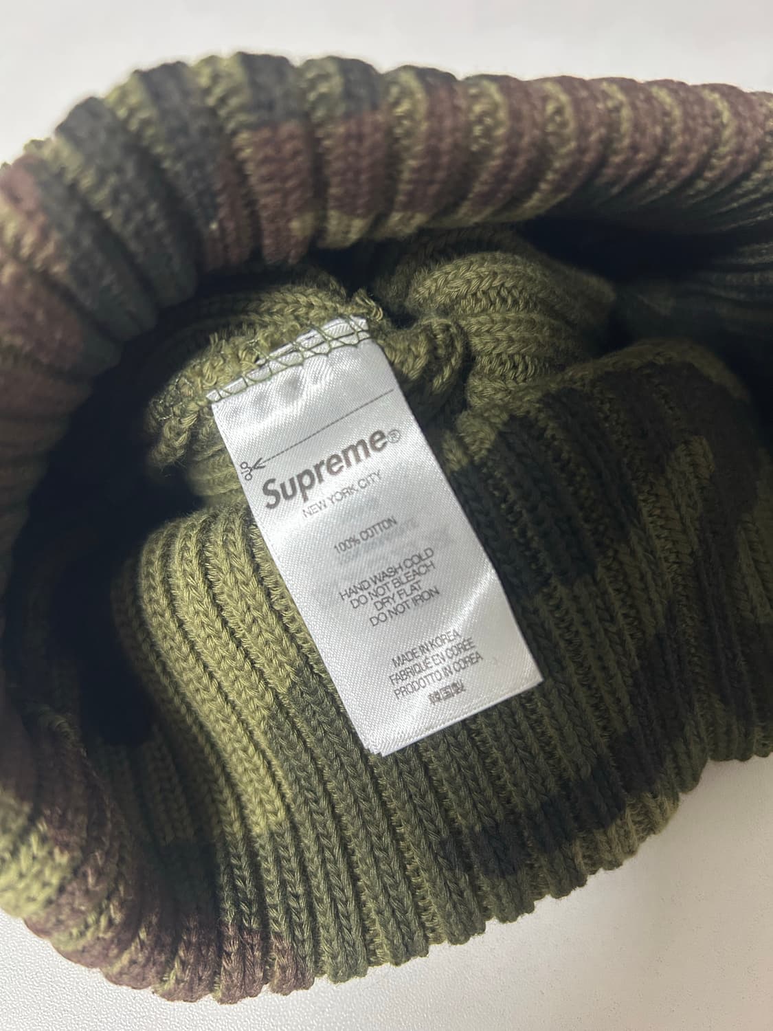 (정품)슈프림카모오버다이드비니 상품이미지3