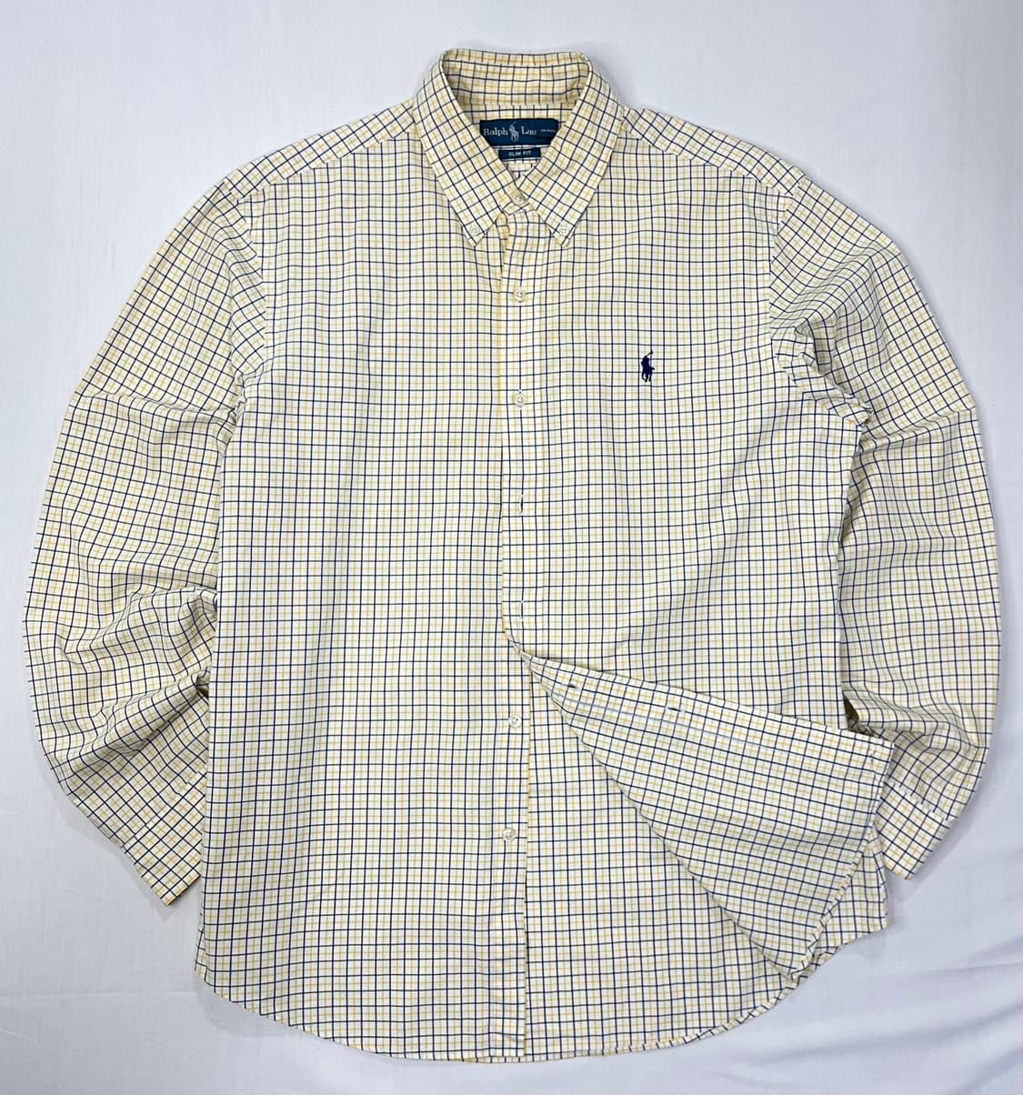 랄프로렌 옐로우 체크 남방 슬림핏 상품이미지1