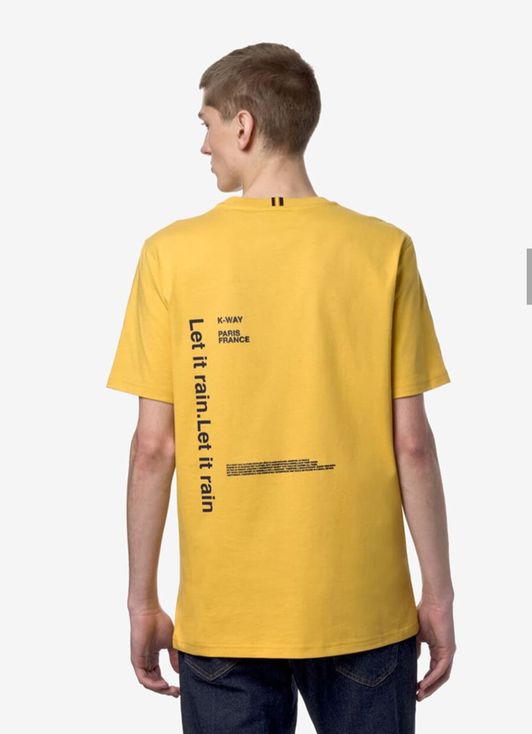 [L] 까웨 kway 반팔티셔츠 옐로우 아웃도어 상품이미지3