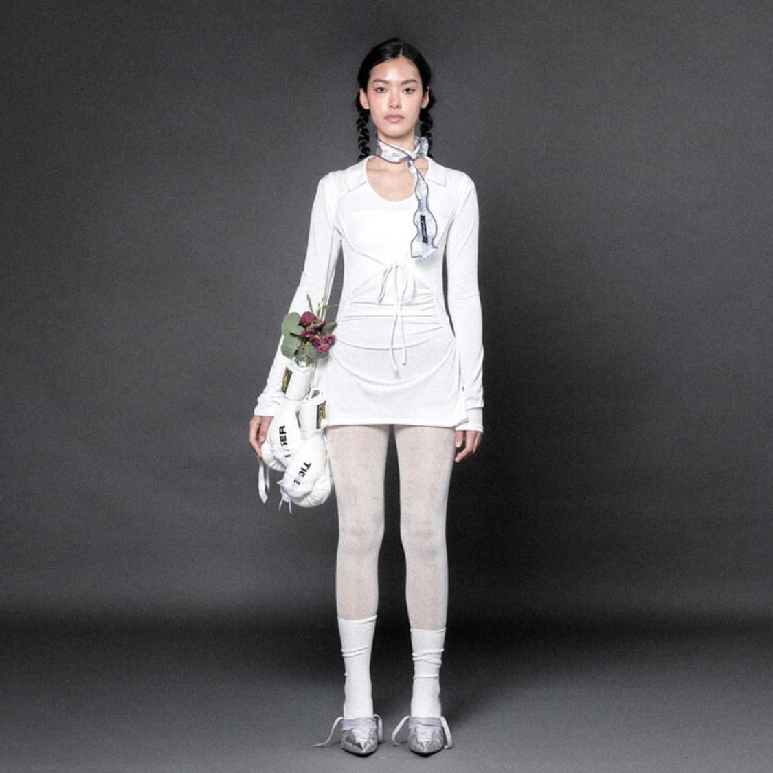 [새상품] 엘프엘프엘프COLLAR VEST LONG T[white] 상품이미지1