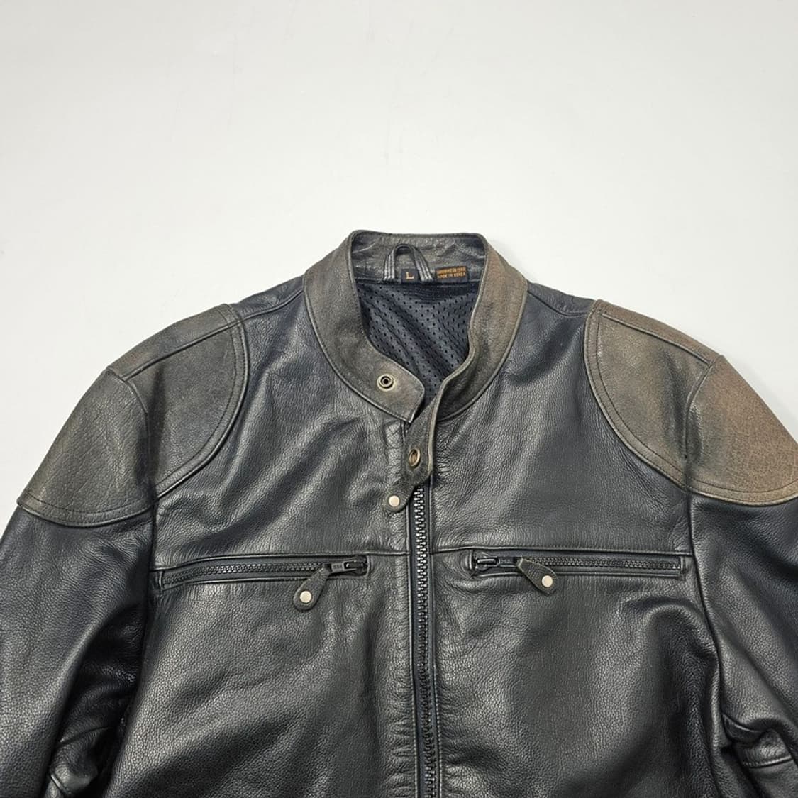 HORSE HIDE 말가죽 모터싸이클 자켓 L 상품이미지3