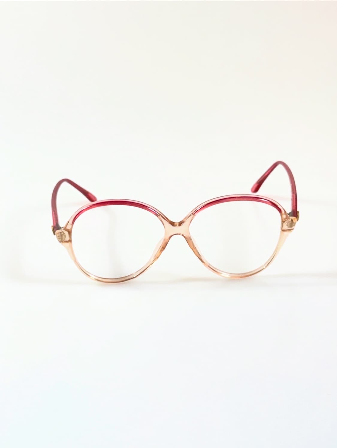 80s 프랑스제 MARLBORO 그라디언트 오버프레임 뿔테 빈티지 안경 상품이미지2