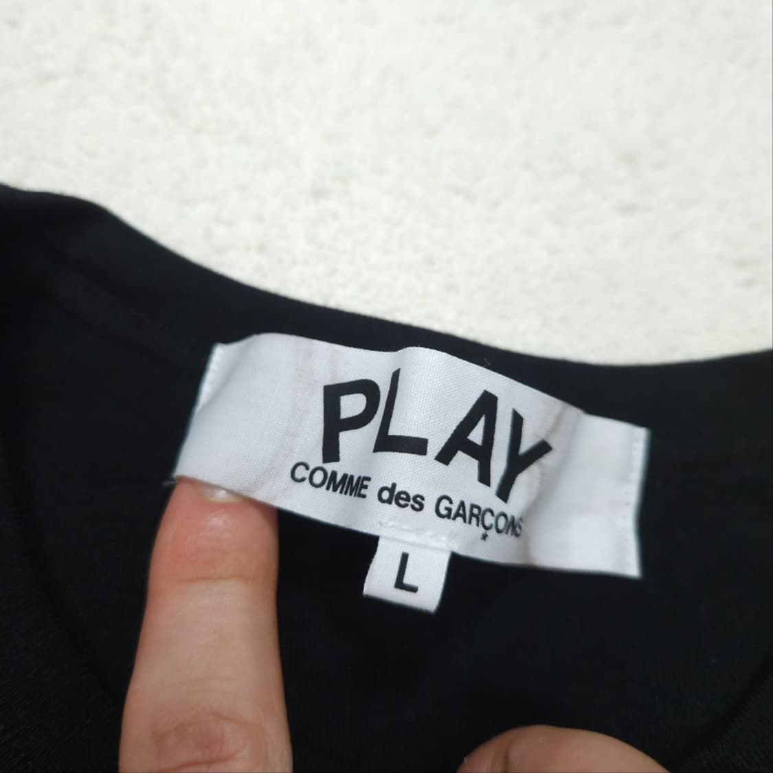 꼼데가르송 블랙 와펜 반팔 L 상품이미지5