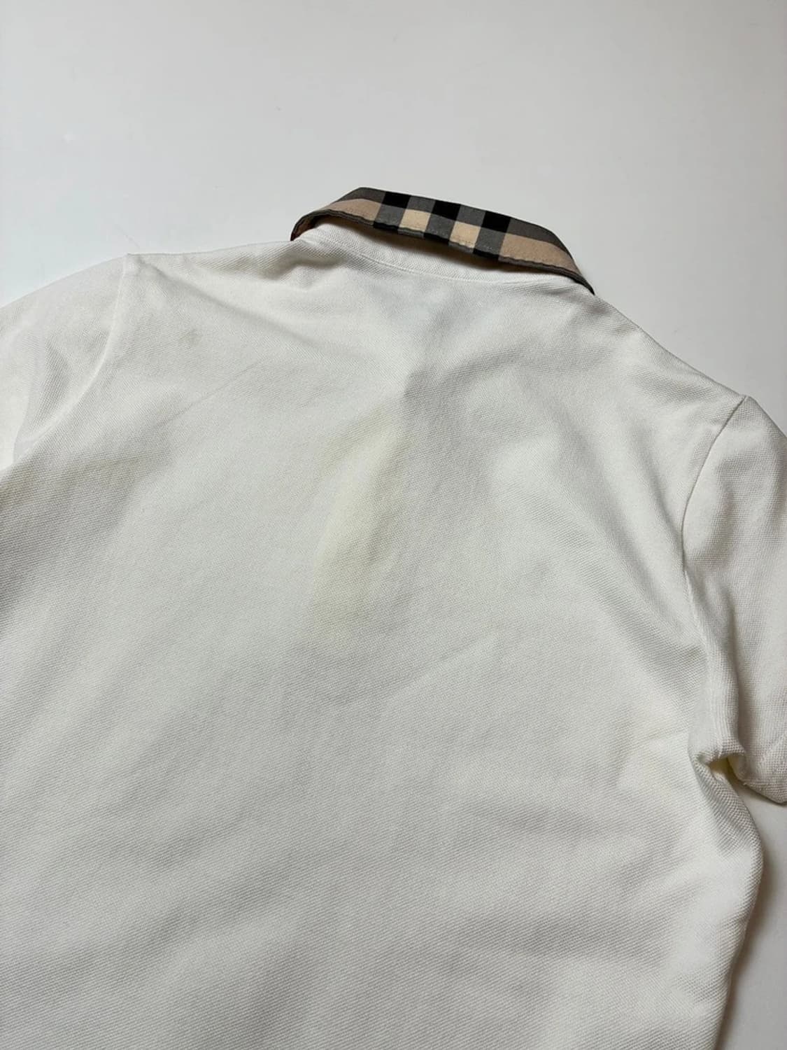 버버리 00's 체크 칼라 코튼 피케 폴로 반팔 티셔츠 PN9610 상품이미지5