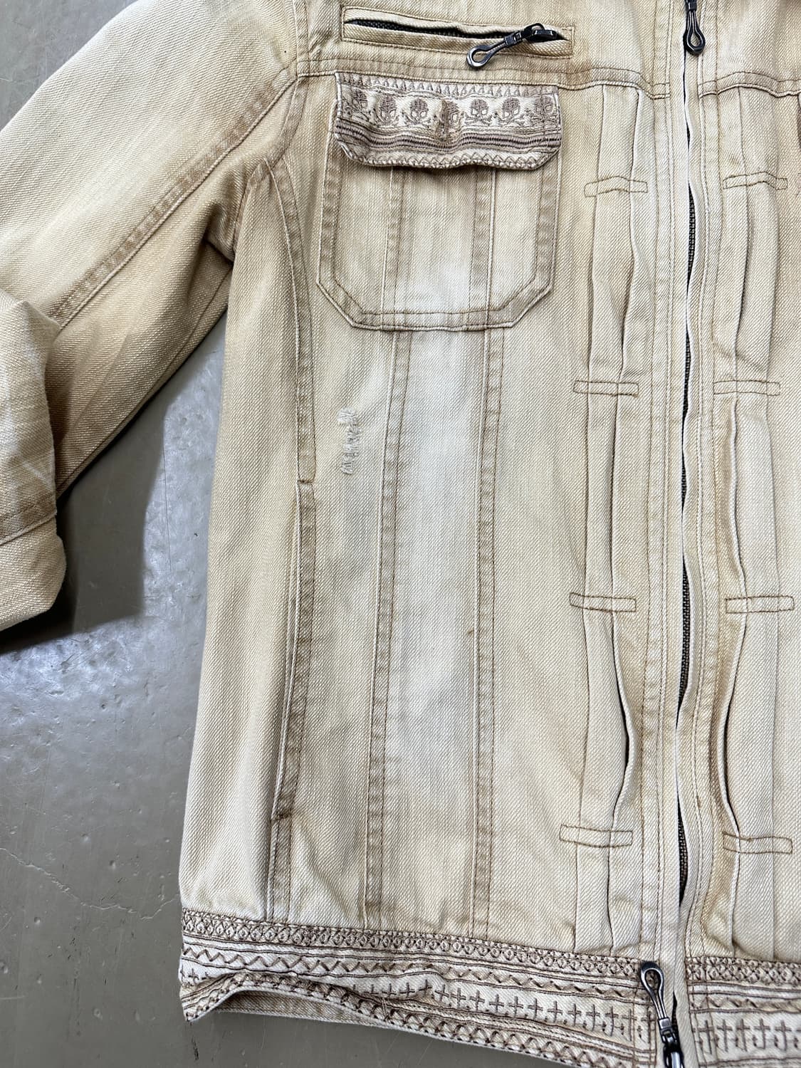 미국 빈티지 화이트 데님 자켓 상품이미지2