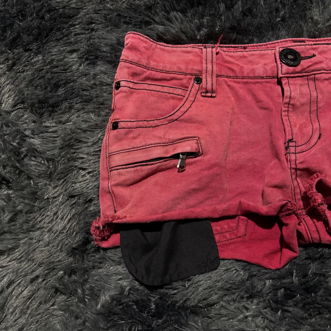 포켓 스터드 포인트 레드 숏팬츠 상품이미지4