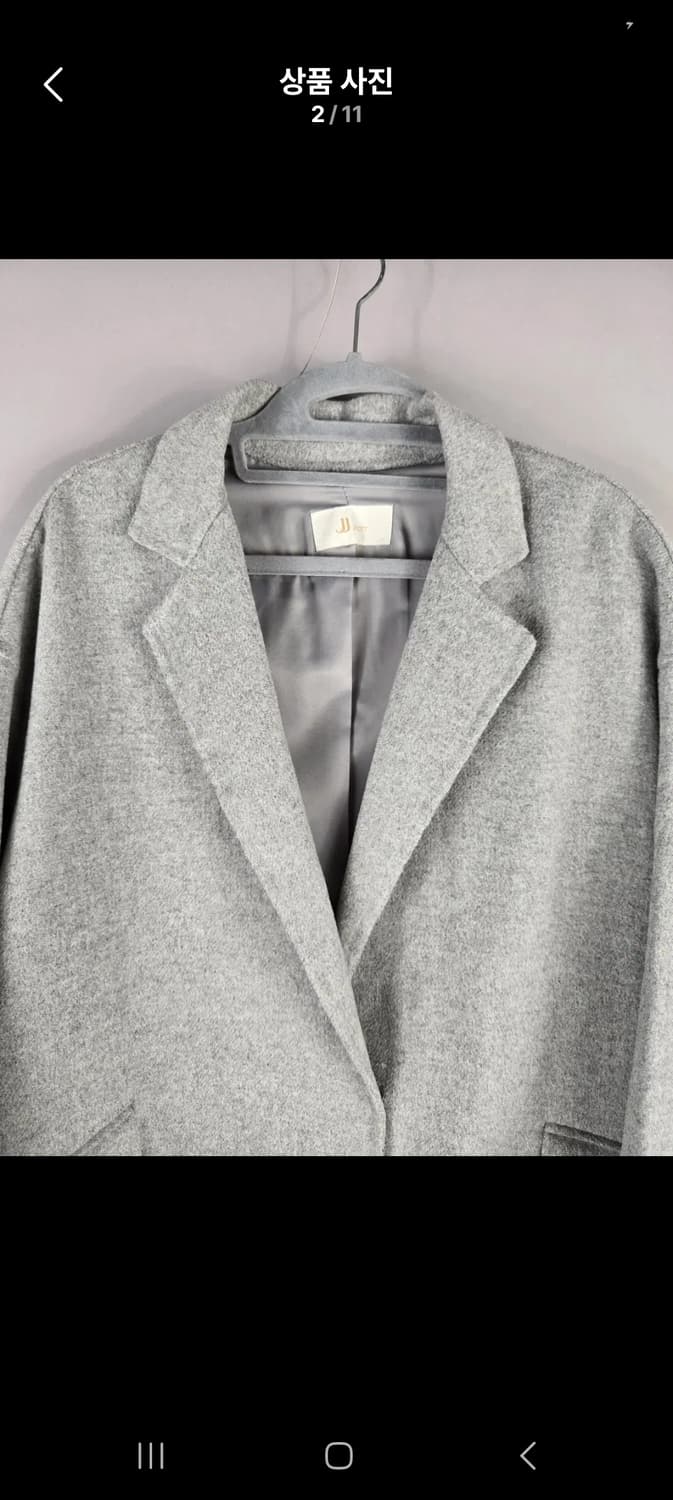 JJjigott 핸드메이드 그레이 코트 상품이미지3