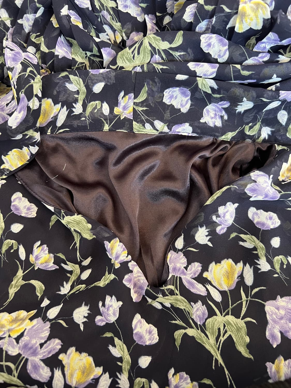 TOMOTOM'S 여성 네이비 플라워 쉬폰원피스  상품이미지8