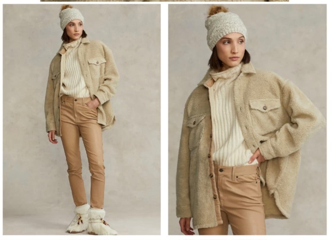 POLO 22FW 폴로 랄프로렌 오버핏 셰르파 셔츠형 자켓 / 여 S
 상품이미지2