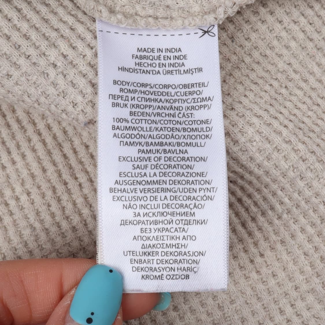 폴로 랄프로렌 QR 베이지 와플 롱슬리브 상품이미지9