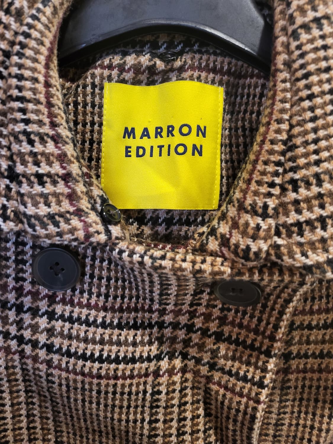 마론에디션 체크 코트 상품이미지4