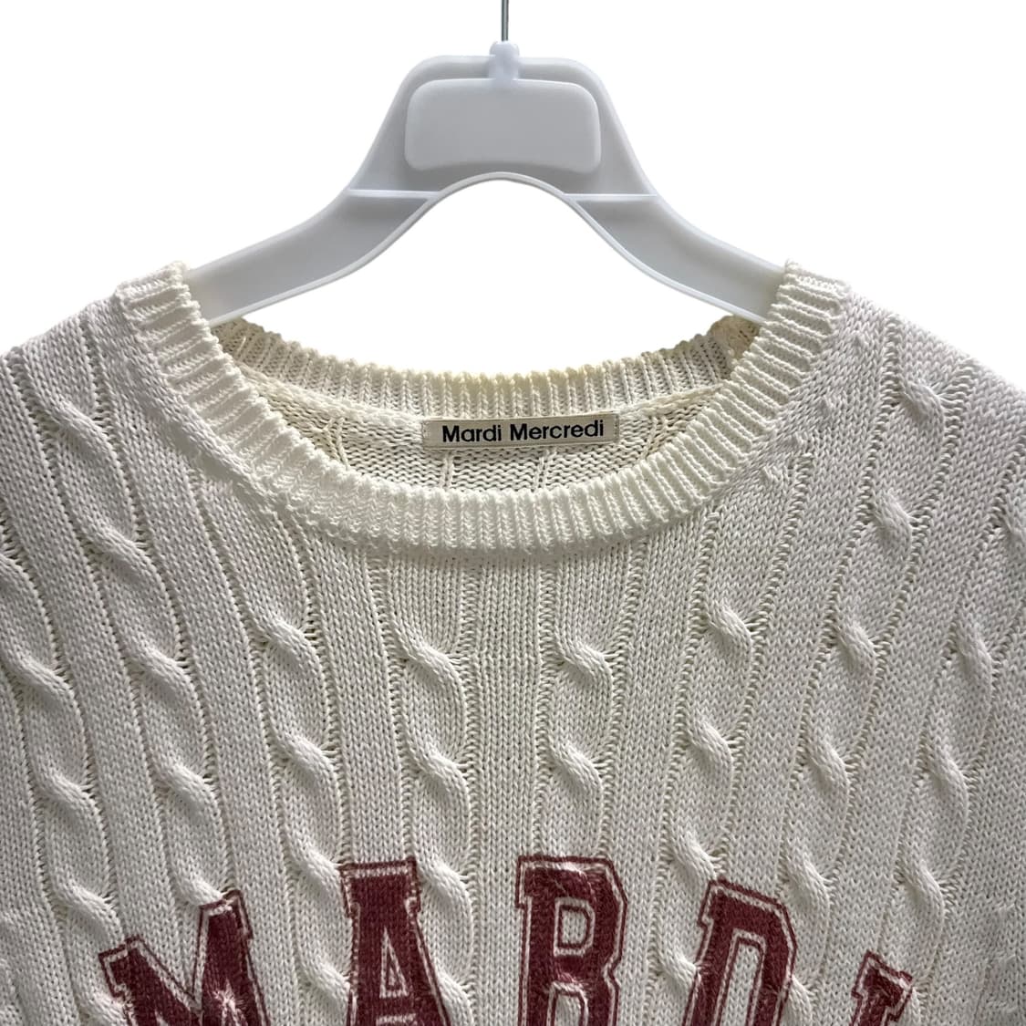 마르디메크르디 화이트 니트 상품이미지4