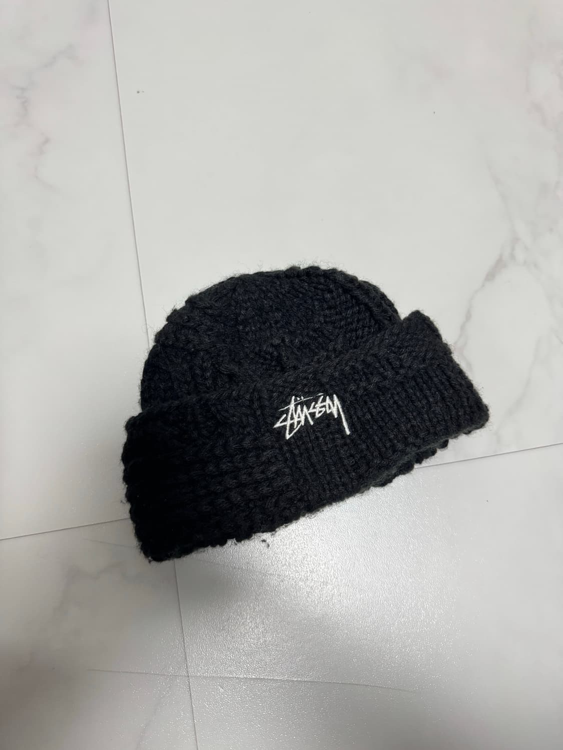 스투시 케이블 니트 비니 블랙 상품이미지2